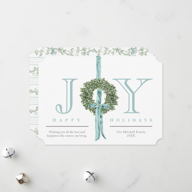 Cartão De Festividades Padrão Clássico de Faixa de Fita Sem Foto (Frente/Verso In Situ)