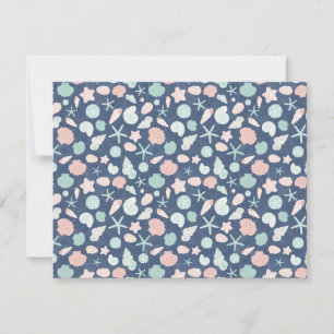 Cartão De Festividades padrão das conchas