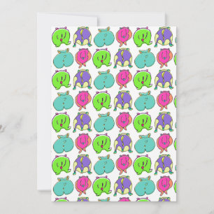 Cartão De Festividades Padrão de Bumbuns de Hamster Coloridos