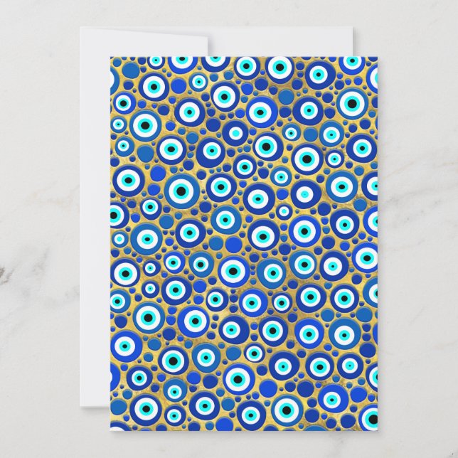 Cartão De Festividades Padrão de Charme de Olho mau (Frente)