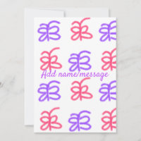 Padrão de desenho de borboleta rosa roxa adicionar