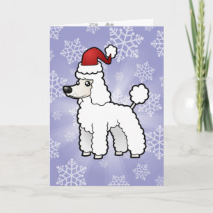 Cartão De Festividades Padrão de Natal/Miniatura/Corte de Poodle de Brinq