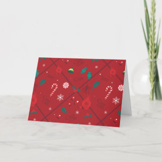 Cartão De Festividades Padrão de Verificação de Doces de Elfo
