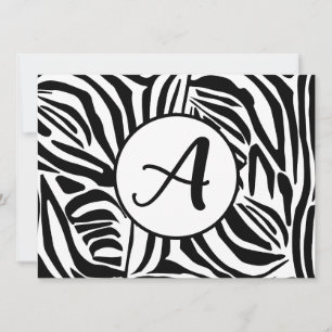 Cartão De Festividades Padrão de Zebra