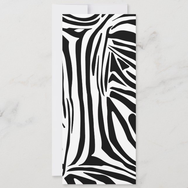 Cartão De Festividades Padrão de zebra (Frente)