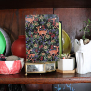 Cartão De Festividades Padrão Floral de Deer Fawn