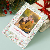 Padrão Floral de Natal Foto