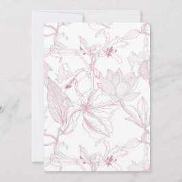 Cartão De Festividades Padrão floral sem costura com flores tropicais lin