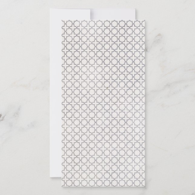 Cartão De Festividades Padrão geométrico islâmico bege (Frente)