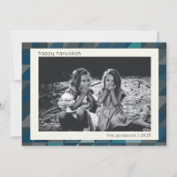 Padrão Geométrico Moderno do Ombre Azul Hanukkah