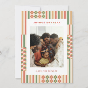 Cartão De Festividades Padrão Kente Moderno de Kwanzaa 1-Foto