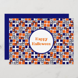 Cartão De Festividades padrão teórico do Dia das Bruxas