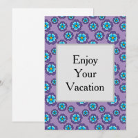 Padrão Violet Blue Flowers Personalizar