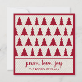 Cartão De Festividades Padrões de árvore bege russo de férias felizes