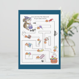 Cartão De Festividades Página de colorir labirinto de atividade divertida