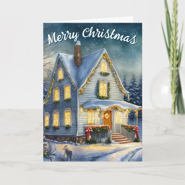 Cartão De Festividades Página inicial dos feriados (Frente)