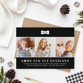 Cartão De Festividades Página inicial para fotos de cães Xadrezes negros 