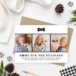 Cartão De Festividades Página inicial para fotos de cães Xadrezes negros 