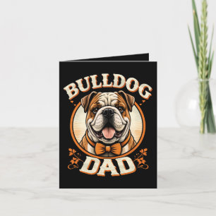 Cartão De Festividades Pai Bulldog – Dia dos Pais com Bulldog Vintage Fof