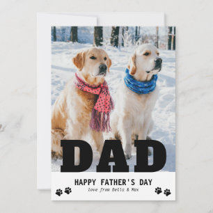 Cartão De Festividades Pai Cachorro Feliz Dia dos Pais Marca de Pata Foto