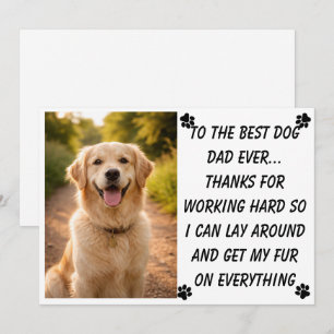 Cartão De Festividades Pai de Animal Engraçado Dia dos Pais Cachorro &