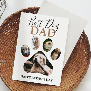 Cartão De Festividades Pai de Cachorro Moderno Colagem de Fotos