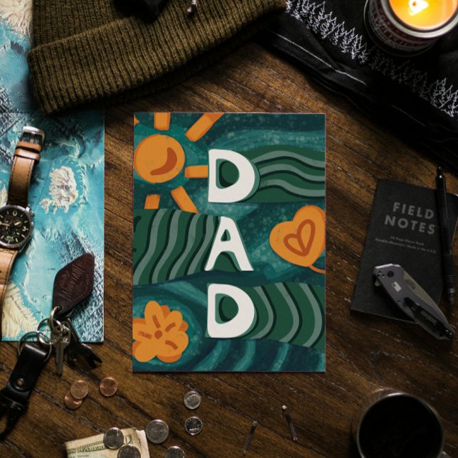 Cartão De Festividades Pai - Dia Nacional de Apreciação do Pai Verde (Criador carregado)