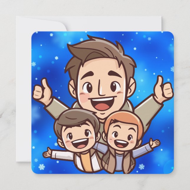 Cartão De Festividades Pai, meu herói silencioso (Frente)