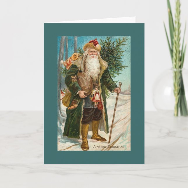 Cartão De Festividades Pai Natal (Frente)