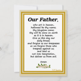 Cartão De Festividades Pai Orador Matthew 6:9-13