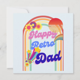Cartão De Festividades Pai Retro Feliz