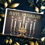 Cartão De Festividades Painting Menorah Happy Hanukkah<br><div class="desc">Itens temáticos de feriado projetados por Umua. Impresso e enviado pela Zazzle ou suas afiliadas.</div>