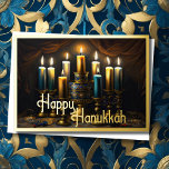 Cartão De Festividades Painting Menorah Happy Hanukkah<br><div class="desc">Itens temáticos de feriado projetados por Umua. Impresso e enviado pela Zazzle ou suas afiliadas.</div>