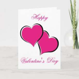 Cartão De Festividades pair of hearts Happy Valentine's Day