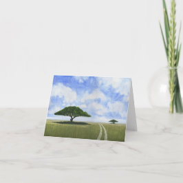 Cartão De Festividades Paisagem Africana