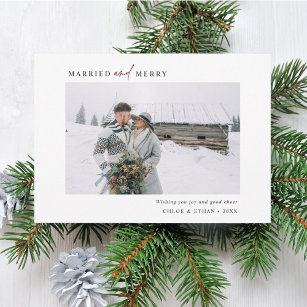 Cartão De Festividades Paisagem de Fotografias de Recém-casados e Felizes