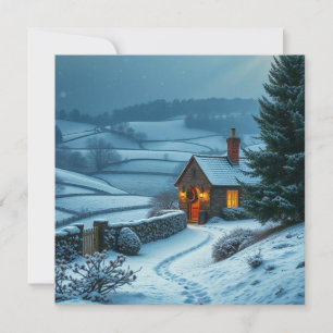 Cartão De Festividades Paisagem de Inverno Britânica
