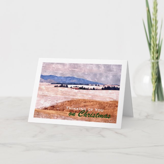 Cartão De Festividades Paisagem de Inverno de Idaho Palouse, Natal (Frente)