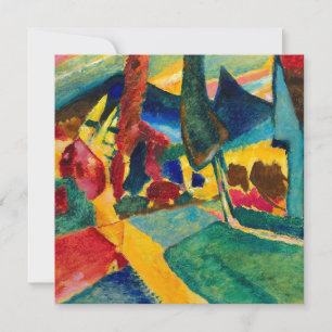 Cartão De Festividades Paisagem Kandinsky com Dois Poplars