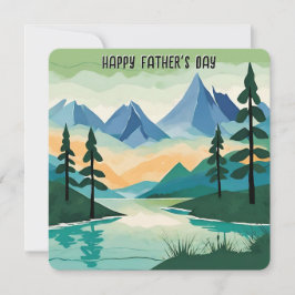 Cartão De Festividades Paisagem Montanhas Natureza Dia dos Pais