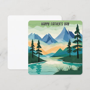 Cartão De Festividades Paisagem Montanhosa Natureza Dia dos Pais