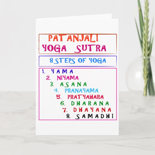Cartão De Festividades Palavras Sábias de Yoga (Frente)