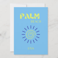 Palm Beach, Viagem Art, Florida, Preppy, Blue