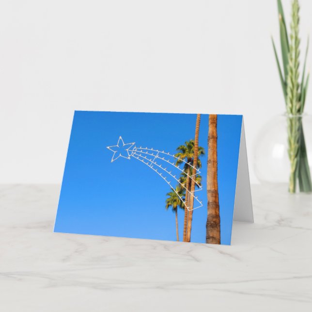 Cartão De Festividades Palm Springs Holiday Lighting Xmas Card (Frente)