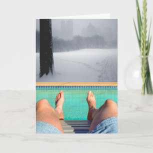 Cartão De Festividades Palm Springs, New York Holiday Card