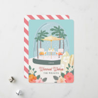 Palm Tree Beach Chairs Snow Globe
