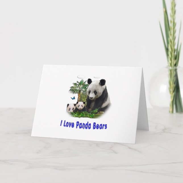 Cartão De Festividades panda beras (Frente)