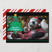 Panda de Natal do fofinho personalizada de pijamas
