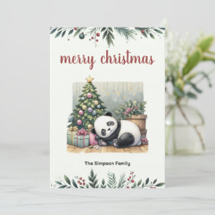 Cartão De Festividades Panda dormindo
