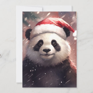 Cartão De Festividades Panda Natal